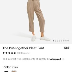 Put together pleated pant